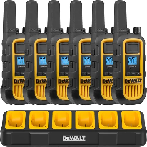 Vista 11 de DEWALT DXFRS300 - Walkie talkies resistentes de 1 vatio, impermeable, resistente a los golpes, largo alcance y radio bidireccional recargable
