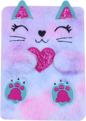 Vista 13 de BOLLEY JOSS Lovely Animals Notebook Kids Plush Diary for Girls Teens Fuzzy Journal Writing Pad A5 Lined 160 Pages