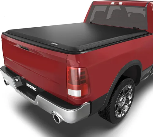 Vista 26 de OEDRO FRP Cubierta Rígida de Tonneau de Triple Pliegue Compatible con Dodge Ram 1500 2009-2024 (Carrocería Clásica y Nueva) Cama de 5.6 pies sin Ram