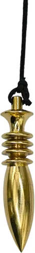 Vista 11 de Péndulos de metal curativos de Amazing Gemstone para adivinaci��n, cúpula dorada de acero de cobre de alta energía, péndulo de bronce, péndulos
