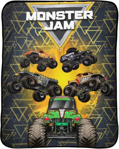 Vista 4 de Jay Franco Monster Jam Grave Digger - Paquete de almohada y manta