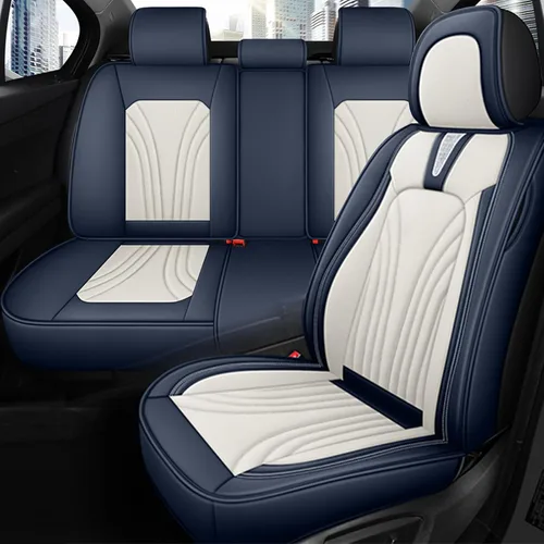 Vista 11 de Fundas de asiento de cuero para Volvo XC40 2019-2024, piel sintética impermeable, compatible con bolsas de aire y protector de cojín automotriz