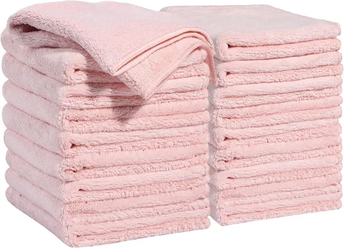 Vista 16 de JOYMOOP Paños de limpieza de microfibra, paquete de 18, 10 x 10 pulgadas, color azul, reutilizables, sin pelusas, súper absorbentes, para limpieza