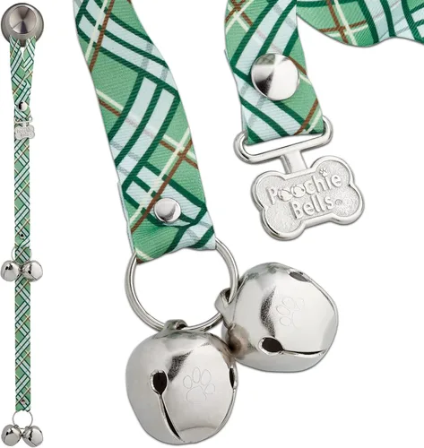 Vista 9 de PoochieBells El timbre original para orinal para perro, campanas de perro para entrenamiento de orinal y ruptura de casa de cachorros, entrena a tu