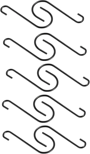 Zerodeko Ganchos de pared en forma de S para abrigos, colgador de plantas de alta resistencia, colgador de carillón de viento, ganchos de metal