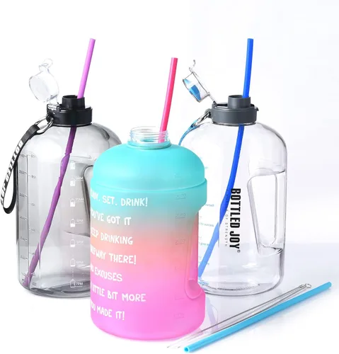 Vista 6 de ALINK Pajitas de silicona reutilizables extra largas de 15 pulgadas, paquete de 4 popotes flexibles para vaso Stanley de 40 onzas, botellas de agua