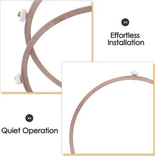 Vista 3 de 2sets Microwave Holder Ring: 22.2cm 8.74In Glass Turntable Tray Microwave Support Inner Rotating Ring Replacement Kit with with Rotating Core