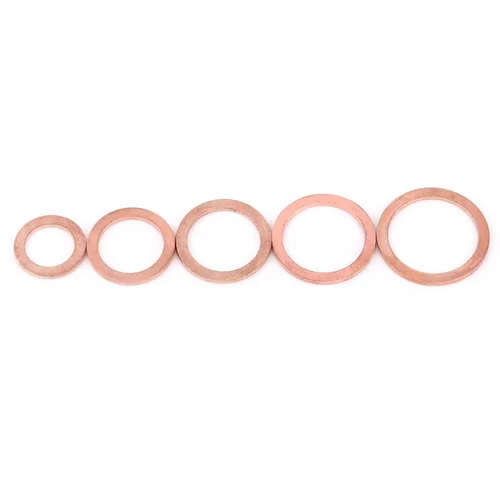 Vista 8 de 150 Pcs Metric Copper Flat Washer Combination Set, Copper Washer Combination, for Multiple Applications and Safety Seng, 15 Sizes (with Box)