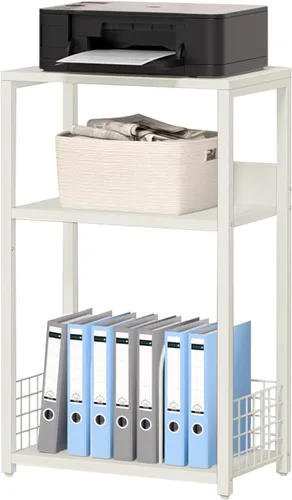 Vista 8 de LELELINKY Mesa auxiliar negra, mesa auxiliar pequeña con marco de metal, soporte moderno para tocadiscos con estante de almacenamiento, mesas