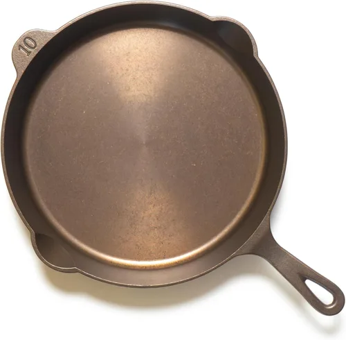 Lancaster Cast Iron Sartén No. 10 - Sartén de hierro fundido pre-sazonada de herencia de 11-5/8 pulgadas - Fabricada en Estados Unidos