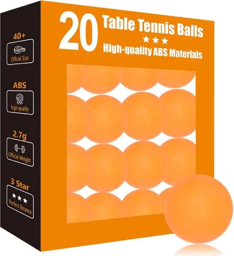 Vista 10 de Pelotas de Ping Pong de 3 Estrellas - Tenis de Mesa ABS de Alto Rendimiento para Entrenamiento, Juego