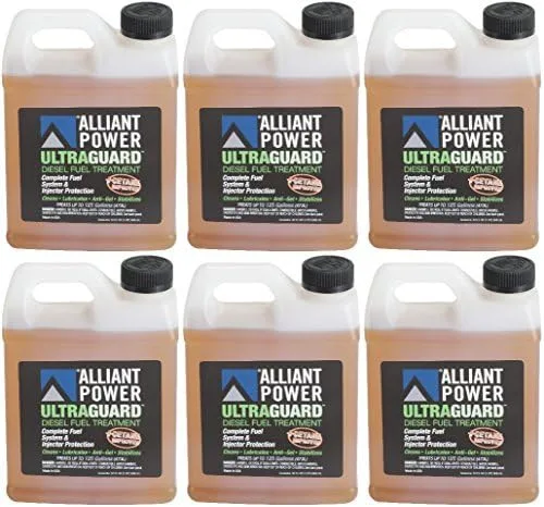 Alliant Power ULTRAGUARD Tratamiento de combustible diésel, paquete de 6 jarras de 32 onzas # AP0502
