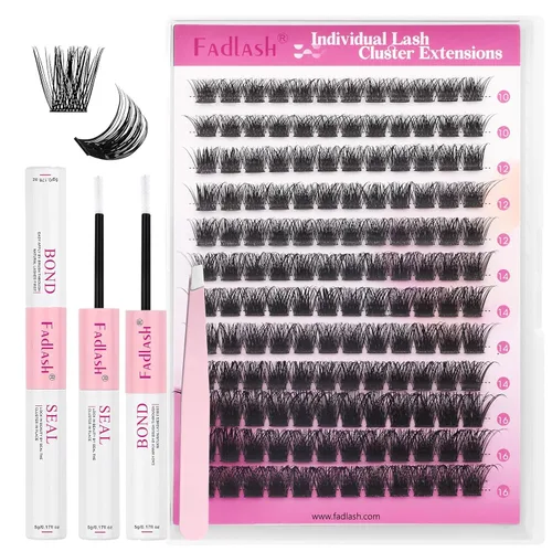 Vista 14 de FADLASH Pegamento de pestañas resistente y sellado impermeable 12ml Pegamento de pestañas en racimo para racimos de pestañas Fuerte adhesión