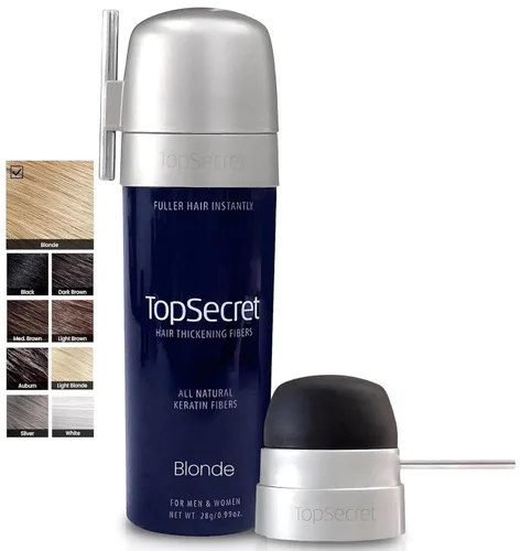 Vista 24 de Top Secret Recambios de fibras de construcción para engrosar el cabello, relleno de cabello natural e indetectable, para hombres y mujeres, rellena