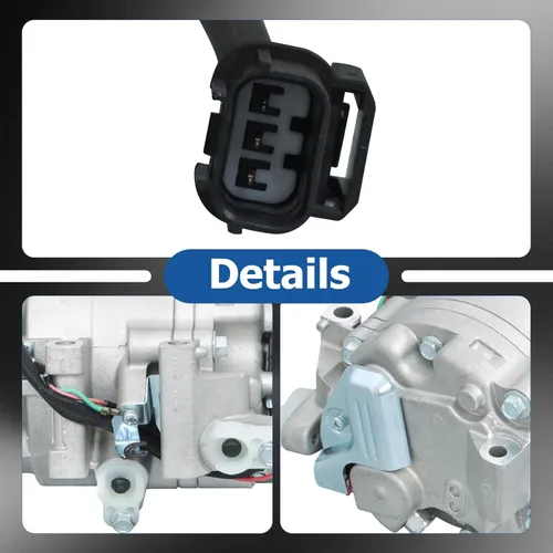 Vista 4 de WFLNHB Compresor de Aire AC Reemplazo para Honda Civic 2006 2007 2008 2009 2010 2011 1.8L CO 4918AC