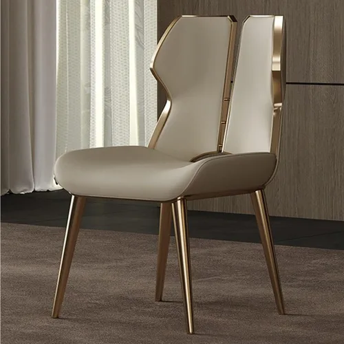 Vista 2 de Sillas de comedor Silla de comedor de piel sintética para sala de estar, tapizada, moderna, sin brazos, acento para cocina, cocina moderna