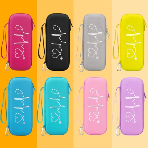 Vista 7 de BOVKE Funda para Estetoscopio para 3M Littmann Classic III Monitoring, Lightweight II S.E, Cardiology IV Diagnostic, Estetoscopios MDF Acoustica