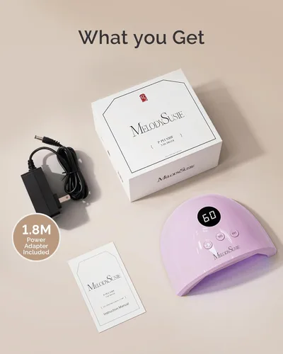 Vista 13 de MelodySusie Lámpara de uñas LED UV, luz UV profesional para todas las uñas de gel, secado rápido con sensor automático, 4 temporizadores, pantalla