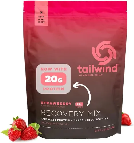 Vista 12 de Tailwind Nutrition Recovery Mix, 20 Grams de Proteína Completa, Carbohidratos y Polvo de Electrolitos para Mezcla de Bebida Post-Entrenamiento, Sin
