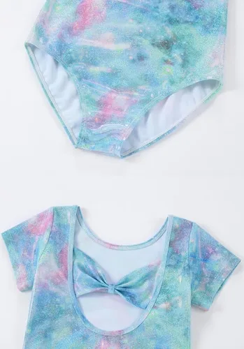 Vista 7 de DIPUG Leotardos de ballet para niñas con falda extraíble, vestido de baile con espalda hueca para niñas