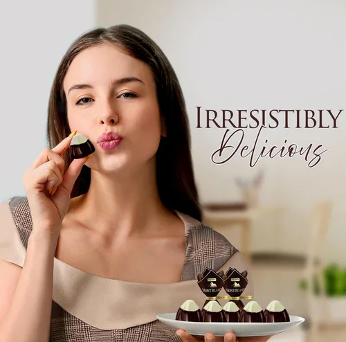 Vista 4 de Roshen Mont Blanc con avellanas enteras, deliciosos y sabrosos dulces gourmet a granel 2.2 lb/1kg