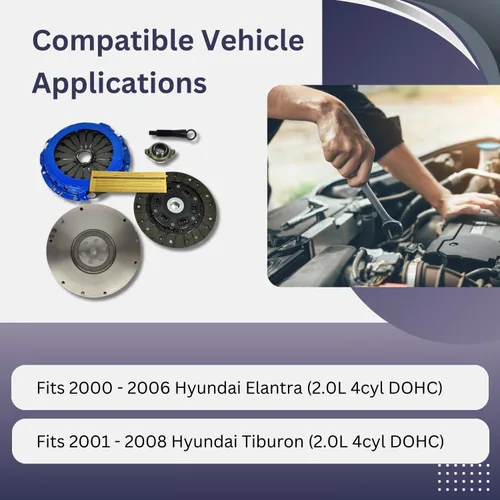 Vista 2 de EFT Stage 2 Kit de embrague con volante HD para Hyundai Elantra 2000-2008, motor Tiburon 2.0L - Ingeniería de precisión para un mejor rendimiento