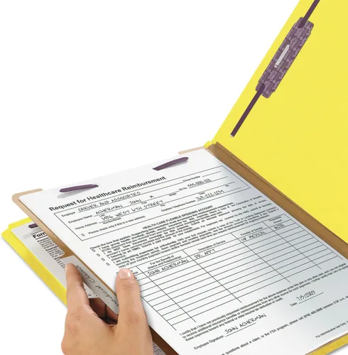 Vista 7 de Smead, carpeta de clasificación, Amarillo