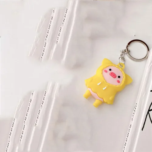 Vista 4 de Funda para Air Tag, linda cubierta de silicona de cerdito de dibujos animados para AirTags Location Tracker, Impermeable Piggy