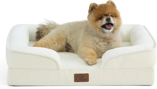 Vista 21 de Bedsure Cama ortopédica para perros de tamaño mediano – Cama lavable para perros medianos y gatos, impermeable, cómodo sofá para mascotas con funda