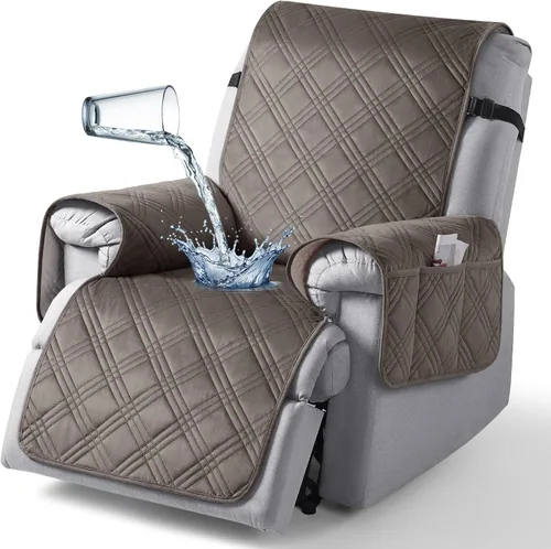 Vista 16 de TAOCOCO Funda para silla reclinable 100% impermeable que se mantiene en su lugar, fundas reclinables para sillas reclinables pequeñas con bolsillo