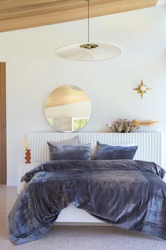 Vista 5 de The Harry Creations Juego de 3 piezas de ropa de cama de terciopelo con patrón liso, funda de edredón bohemia de lujo aplastada Ultra Donna