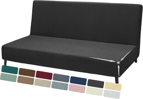 Vista 11 de ZNSAYOTX - Fundas elásticas para futón de tamaño completo 2025, fundas para sofá cama sin brazos de moda, funda de futón suave y duradera para cama