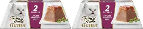 Vista 11 de Fancy Feast Gems Pate - Mousse de comida para gatos con atún y un halo de salsa sabrosa para gatos, paquete de 8, cajas de 4 onzas