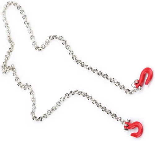 Vista 7 de VGEBY1 Gancho de cadena a control remoto, mini gancho de remolque, cadena de remolque de metal, accesorios para 1/10 SCX10 D90 RC Crawler