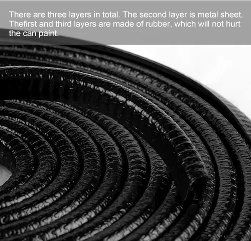 Vista 2 de SINGARO 16.4 pies (5M) Protector de borde de puerta de coche, tira protectora de entrada de puerta de coche sin pegamento, protector de borde