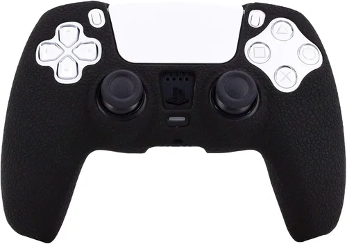 Vista 5 de Hikfly - Funda para controlador de PS5, funda de silicona para Sony PlayStation 5, protector de piel, kits de placas frontales, videojuegos