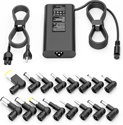 Vista 7 de Adaptador de CA universal de 90 W, cargador para laptop compatible con Dell HP Acer Asus Lenovo IBM Sony Fujitsu Gateway Notebook Ultrabook