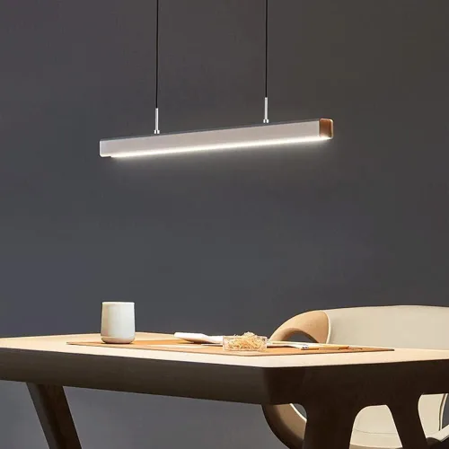 Vista 2 de Modern Kitchen Island Hanging Lights Long Bar Pendant Light Chandeliers Creative Linear Suspension Lamps 4000K Neutral Light for Dining Room Simple