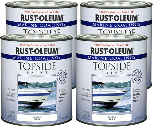 Vista 16 de Rust-Oleum 207005 Pintura para cubierta marina Marine Coatings, cuarto de galón, color gris acorazado