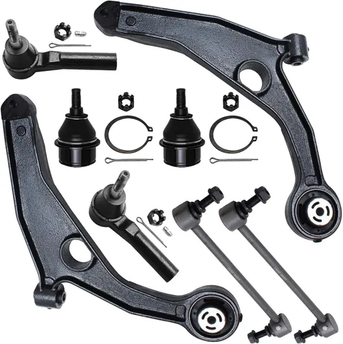 Vista 177 de Detroit Axle - Kit de brazos de control delanteros 2WD de 8 piezas para Ford F-150 Lincoln Mark LT 05-08, 4 brazos de control superior e inferior