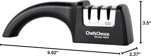 Vista 8 de Chef'sChoice - Afiladores de cuchillos manuales profesionales AngleSelect para cuchillos de borde recto y dentado de 15 y 20 grados con abrasivos