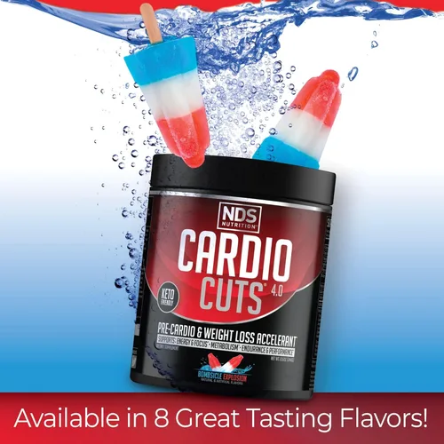Vista 8 de Cardio Cuts NDS Nutrition 4.0 Suplemento de preentrenamiento – Pérdida de peso avanzada y fórmula precardiovascular con L-carnitina, CLA, MCTs