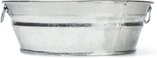 Vista 6 de Behrens 101LFT 1 Qt. Tina Baja Plana de Acero Galvanizado en Caliente, Plateado