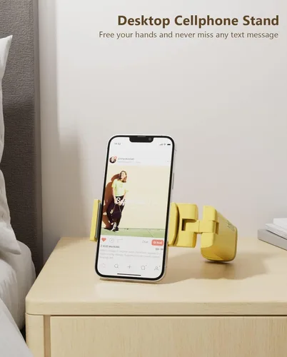Vista 4 de MiiKARE Soporte de Teléfono para Elementos Esenciales de Viaje en Avión, Soporte Universal de Teléfono Manos Libres para Volar con Rotación de 360