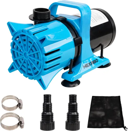 Vista 9 de Hexago Bomba de agua sumergible de 3100 GPH, bomba de estanque de agua de 150 W con bolsa de barrera, cable de alimentación de 33 pies, bombas