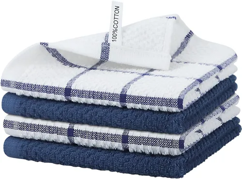 Vista 27 de Nialnant Paquete de 6 paños de cocina para lavar platos, 100% algodón, reutilizables, ultra suaves, absorbentes, de secado rápido, paños de cocina