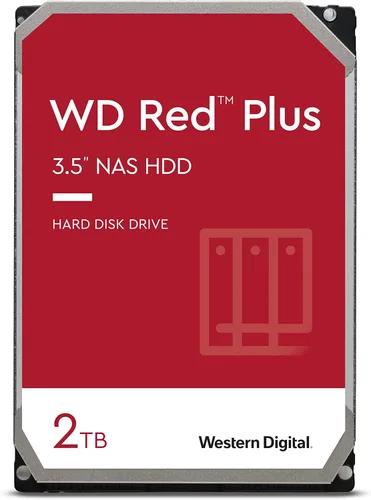 Western Digital 2TB WD Red Plus Disco duro interno NAS HDD - 5400 RPM, SATA 6 Gb/s, CMR, caché de 64 MB, 3.5 pulgadas - WD20EFRX