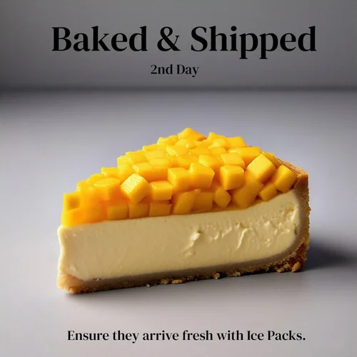 Vista 5 de ANDY ANAND CHOCOLATIER Pastel de mango de 9 pulgadas, 2.6 libras, rico postre tropical con rodajas de mango real, textura suave y húmeda y acabado