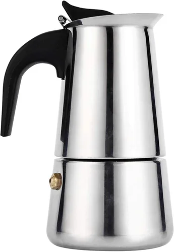 Vista 9 de 3.4 fl oz/6.8 fl oz/10.1 fl oz/15.2 fl oz Olla de acero inoxidable Espresso Greca cafetera para inducción de gas o estufa eléctrica Uso de oficina