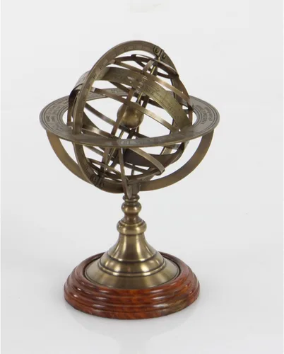 Vista 5 de Vinatge - Globo de esfera náutica armilar de latón grabado